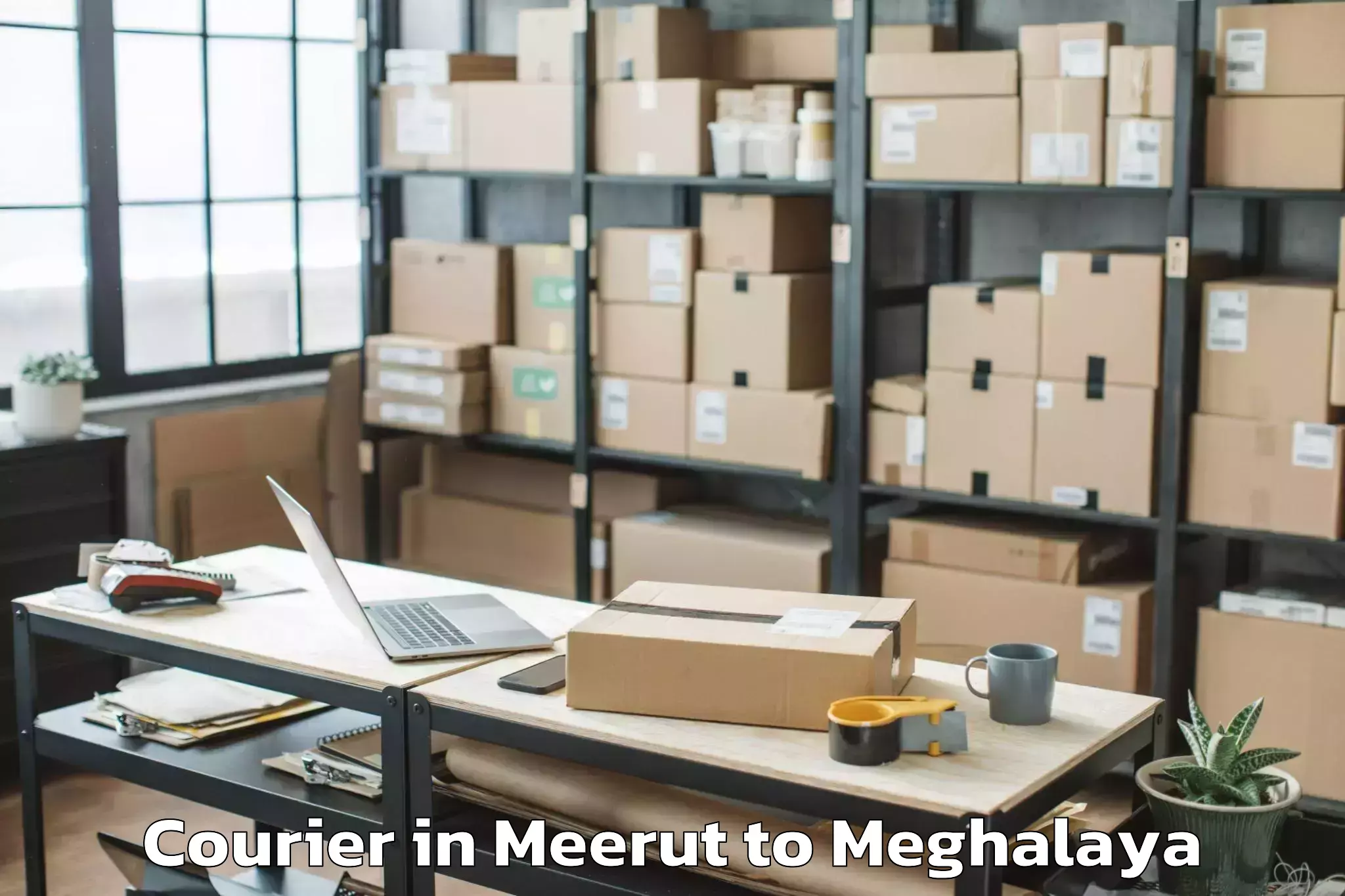 Top Meerut to Nongstoin Courier Available